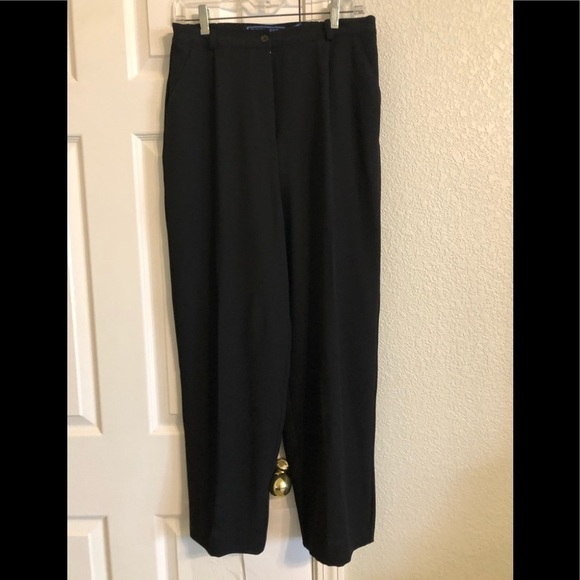 SUIT/ Karen Scott Made for Macys / blazer/pants black tie belt 12P - Picture 7 of 8